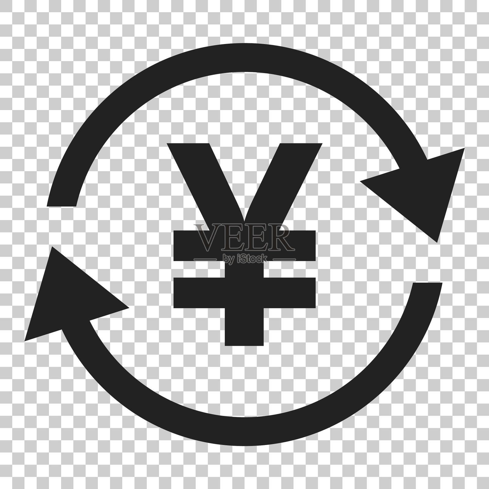 日元元货币货币图标为平式日元图标素材