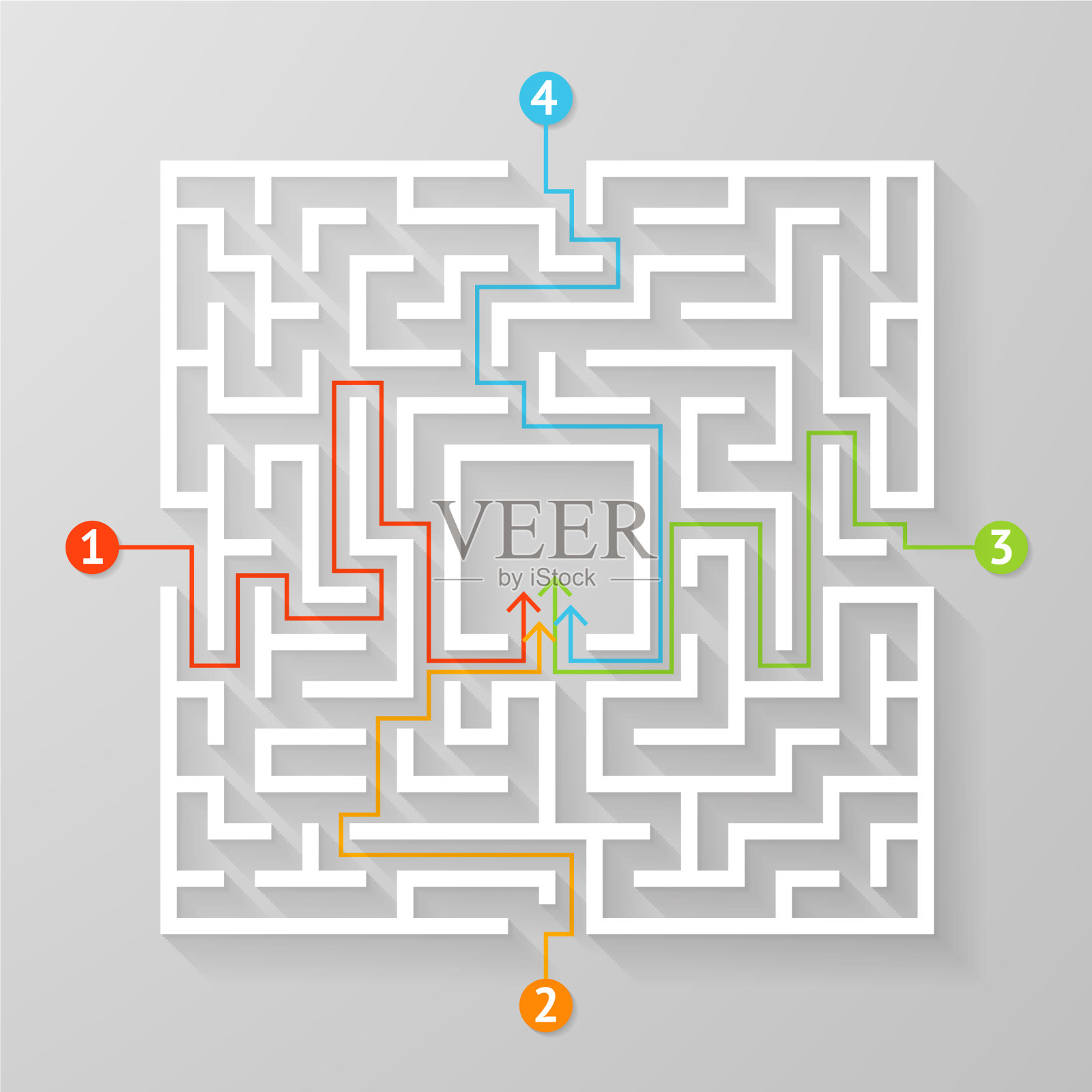 迷宫迷宫符号形状插画图片素材