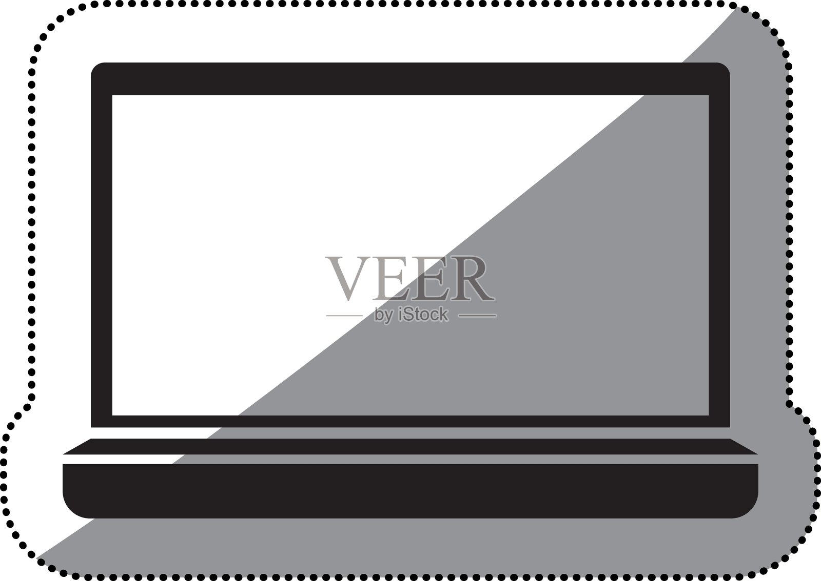 孤立的笔记本设备设计插画图片素材