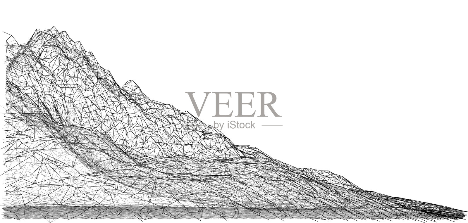 线框多边形景观设计元素图片