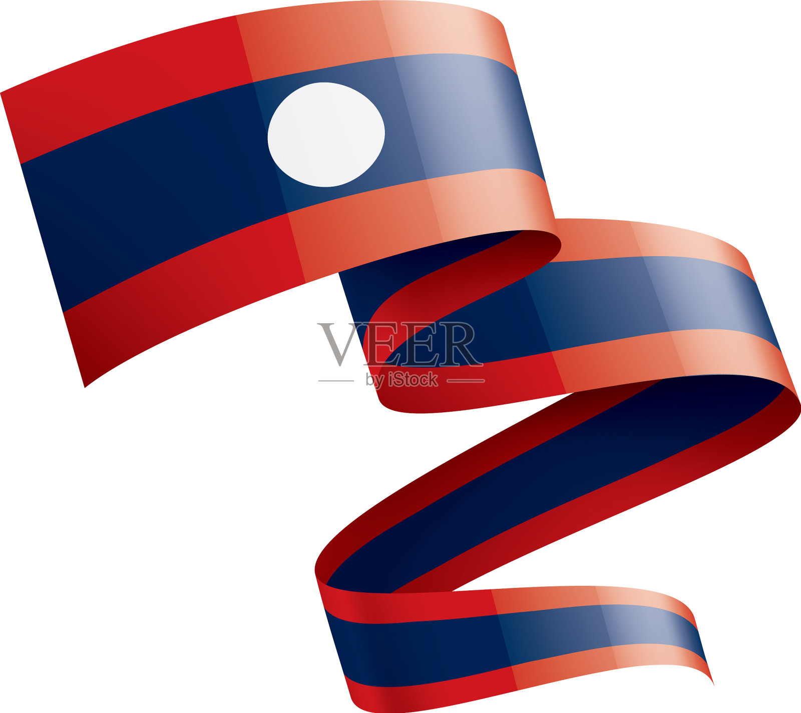 老挝国旗上有白色设计元素图片