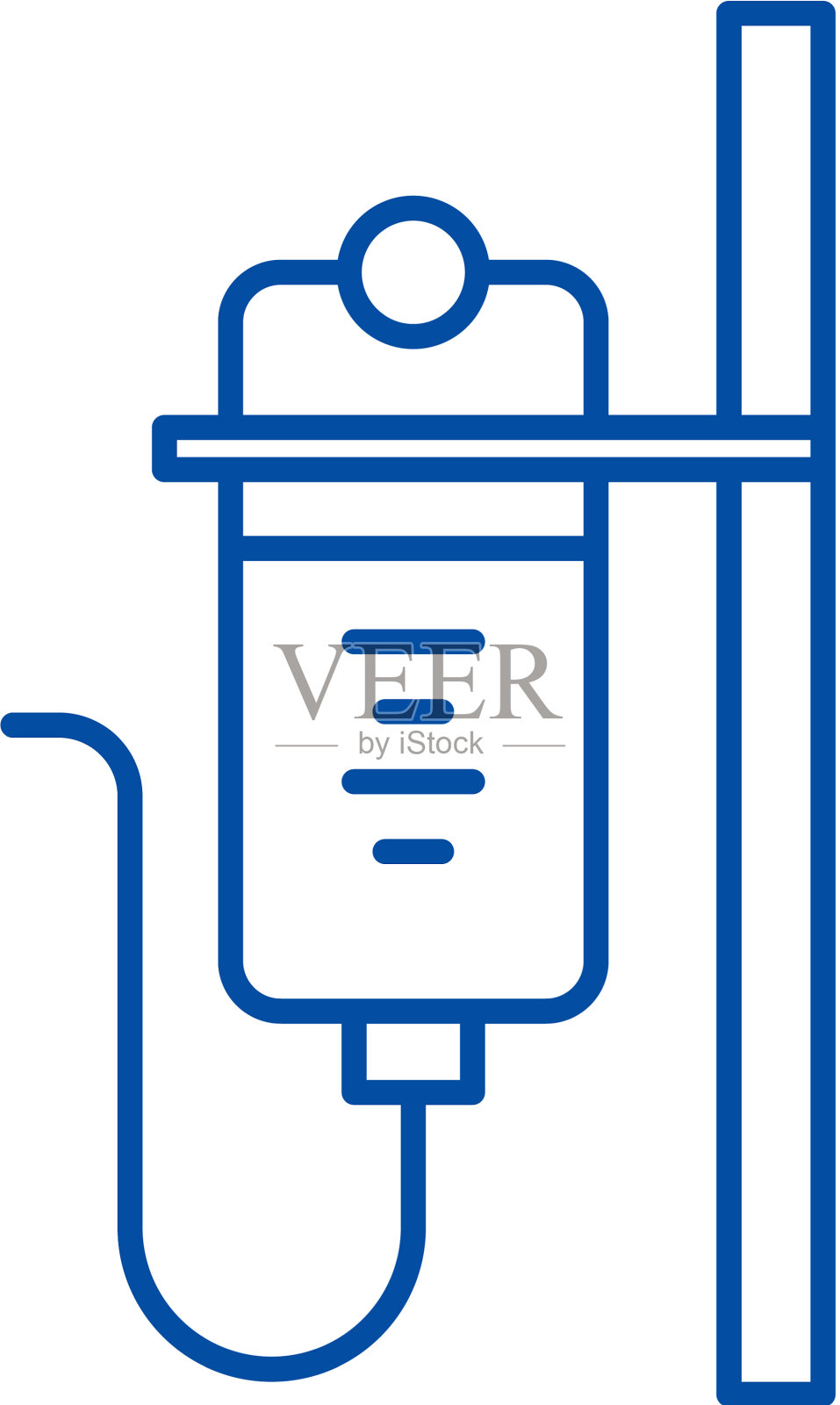 滴管线图标概念滴管平面插画图片素材