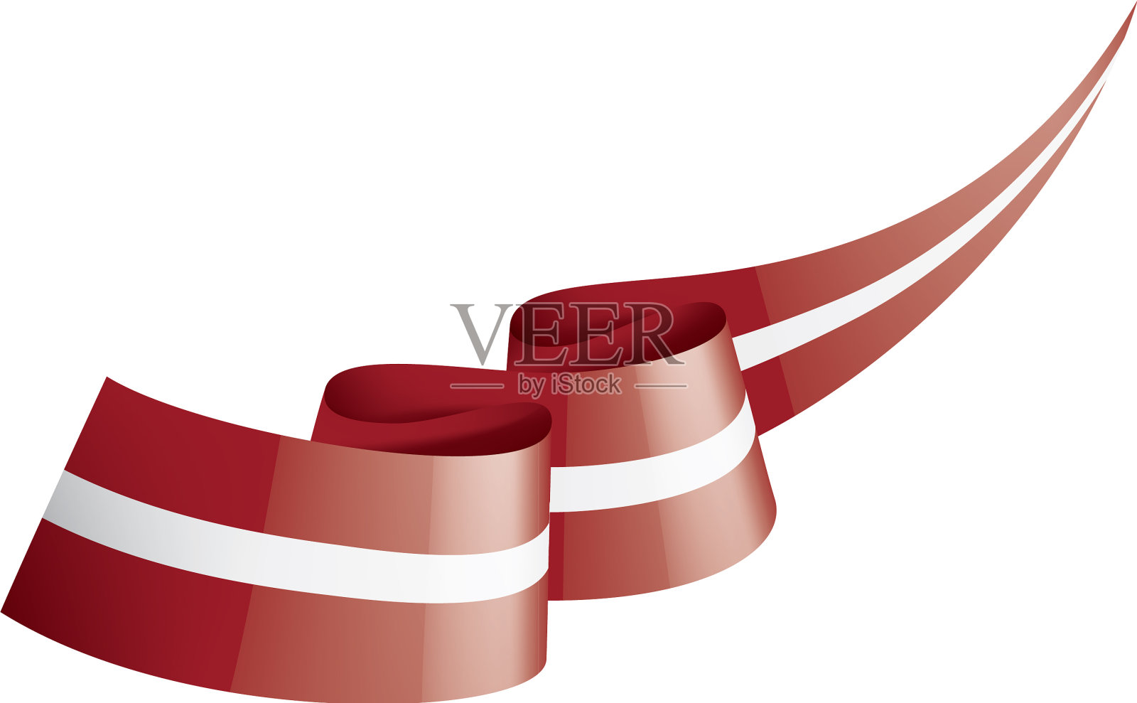 拉脱维亚国旗上有白色设计元素图片