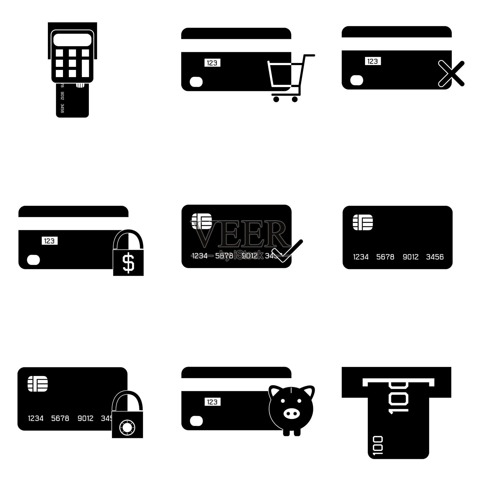 信用卡图标设置图标素材
