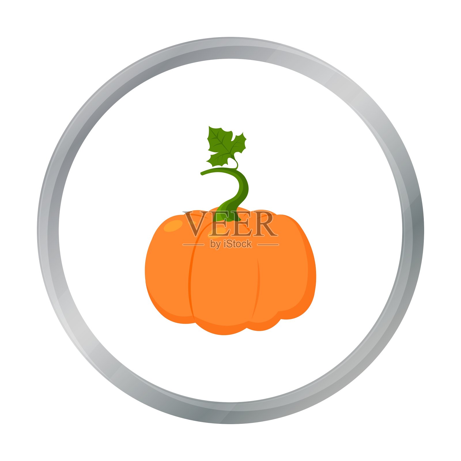 南瓜图标卡通单植物图标从插画图片素材