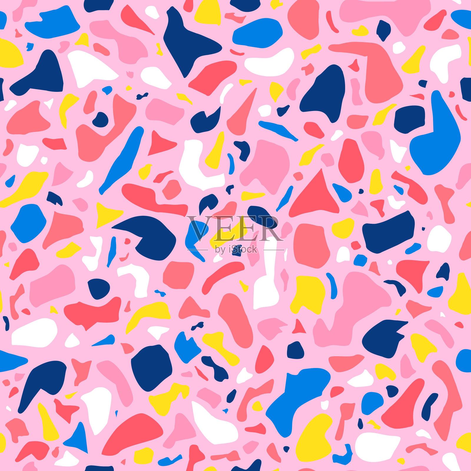 水磨石无缝图案设计天然石材插画图片素材