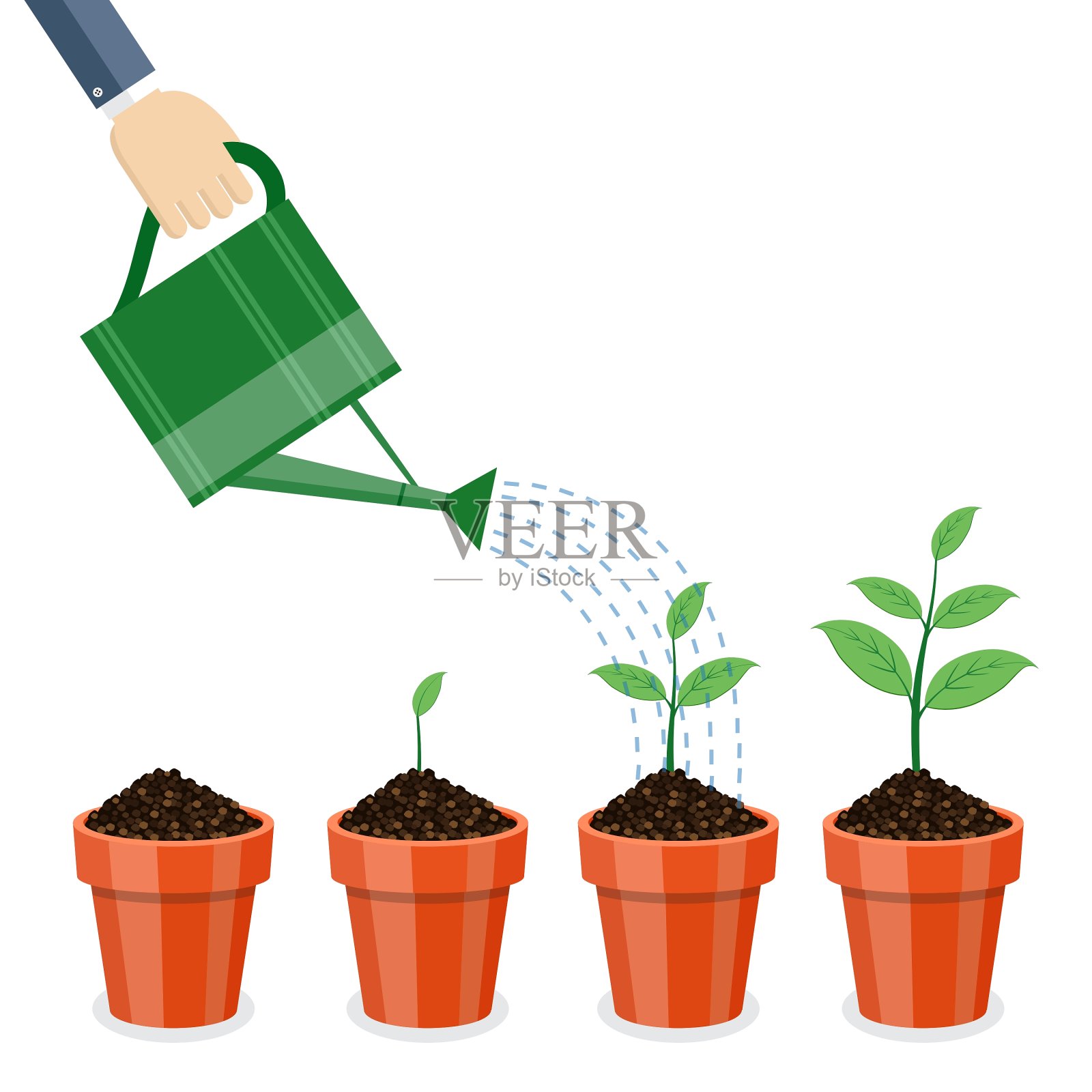 喷壶和盆栽设计元素图片