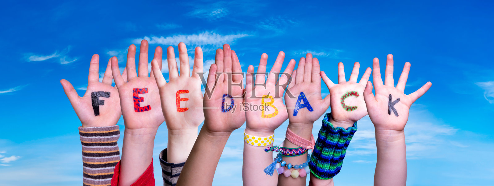 儿童手造字反馈，蓝天照片摄影图片