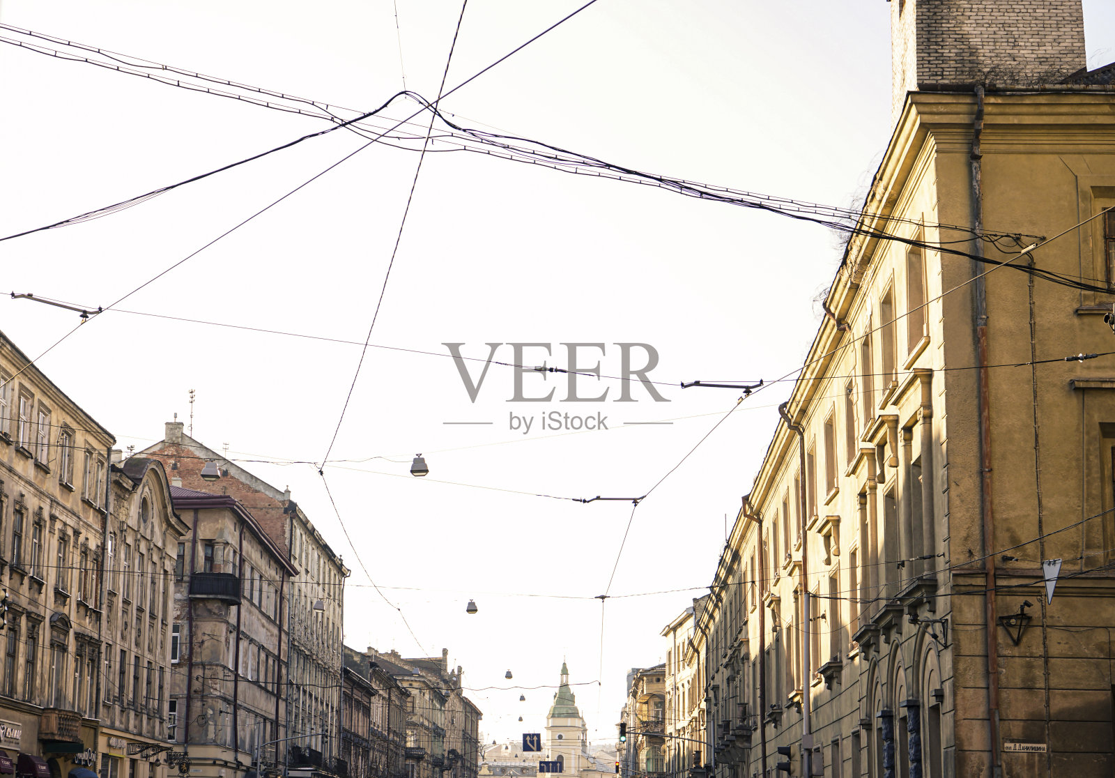 利沃夫市的街道照片摄影图片