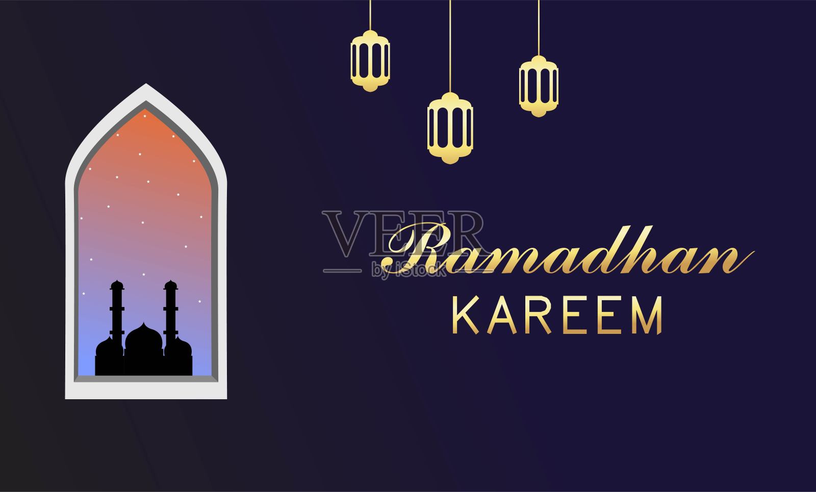 斋月卡里姆插画图片素材