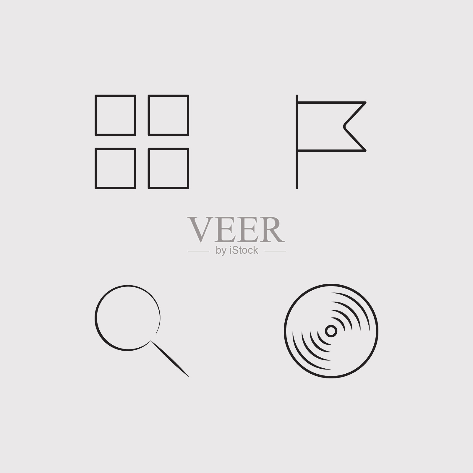 网页简单的线性图标设置概述图标图标素材