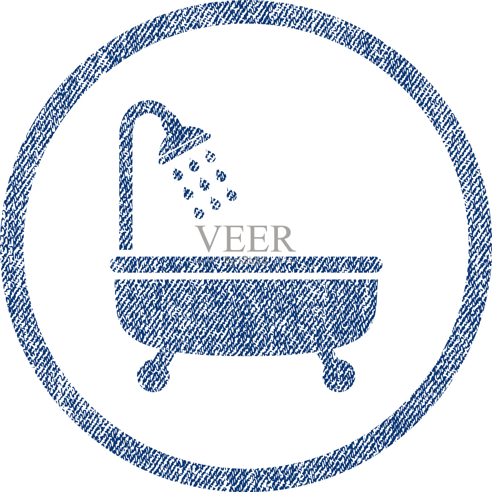 淋浴浴织物纹理图标插画图片素材