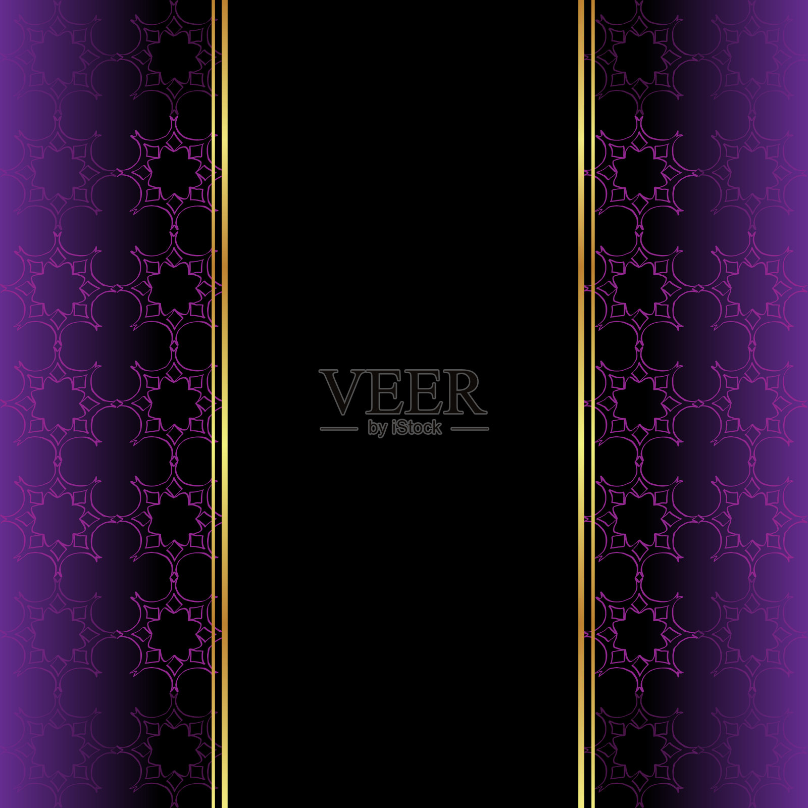 典雅的壁纸与金色的细装饰和插画图片素材