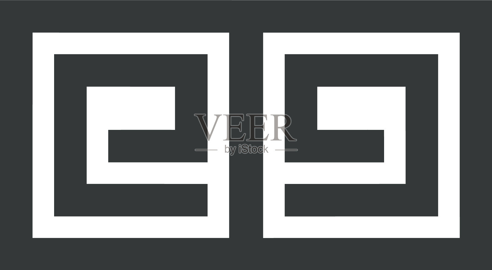 字母ee标志线设计摘要插画图片素材