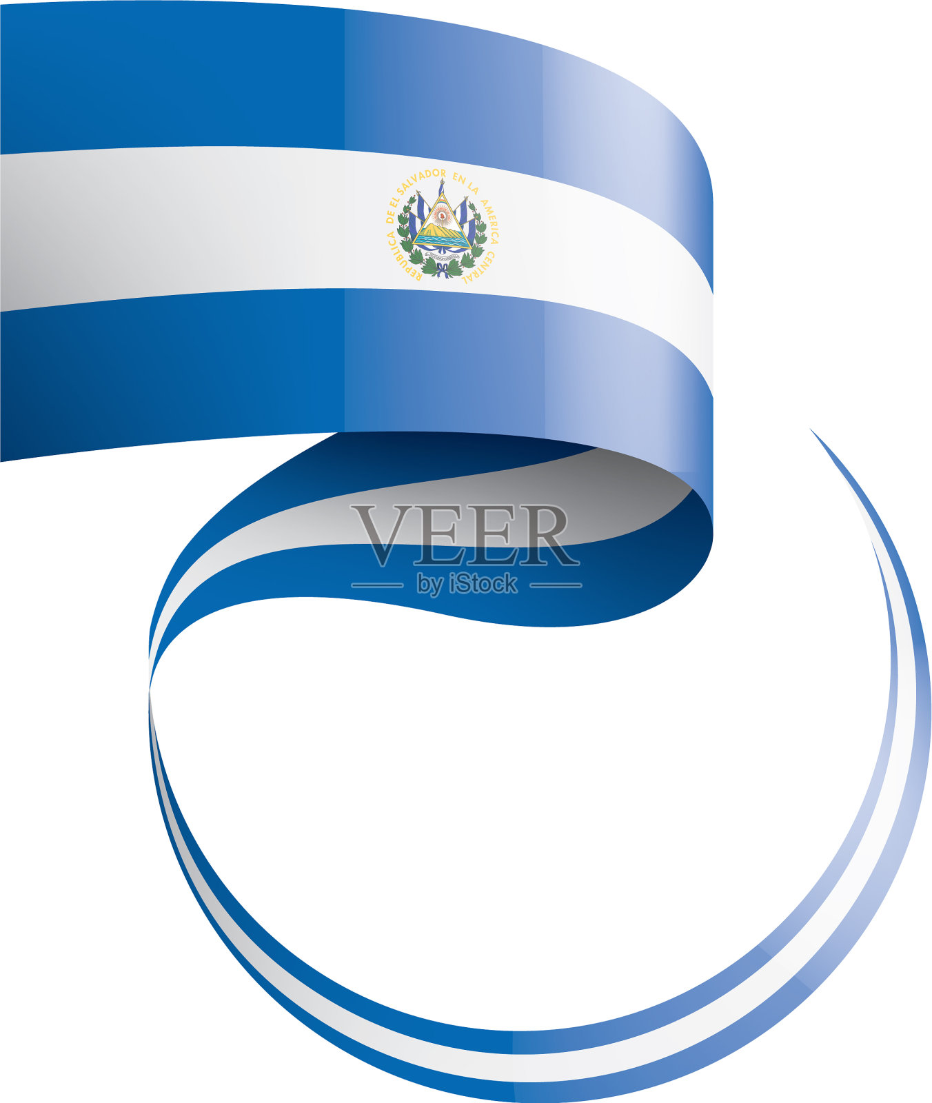 萨尔瓦多国旗上有白色设计元素图片