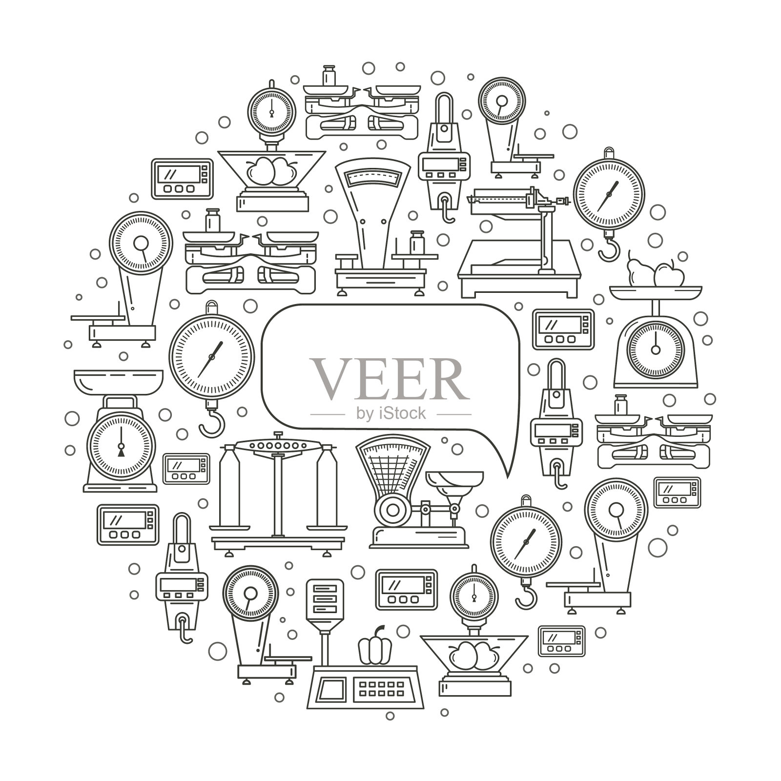 旗帜贸易尺度图标插画图片素材