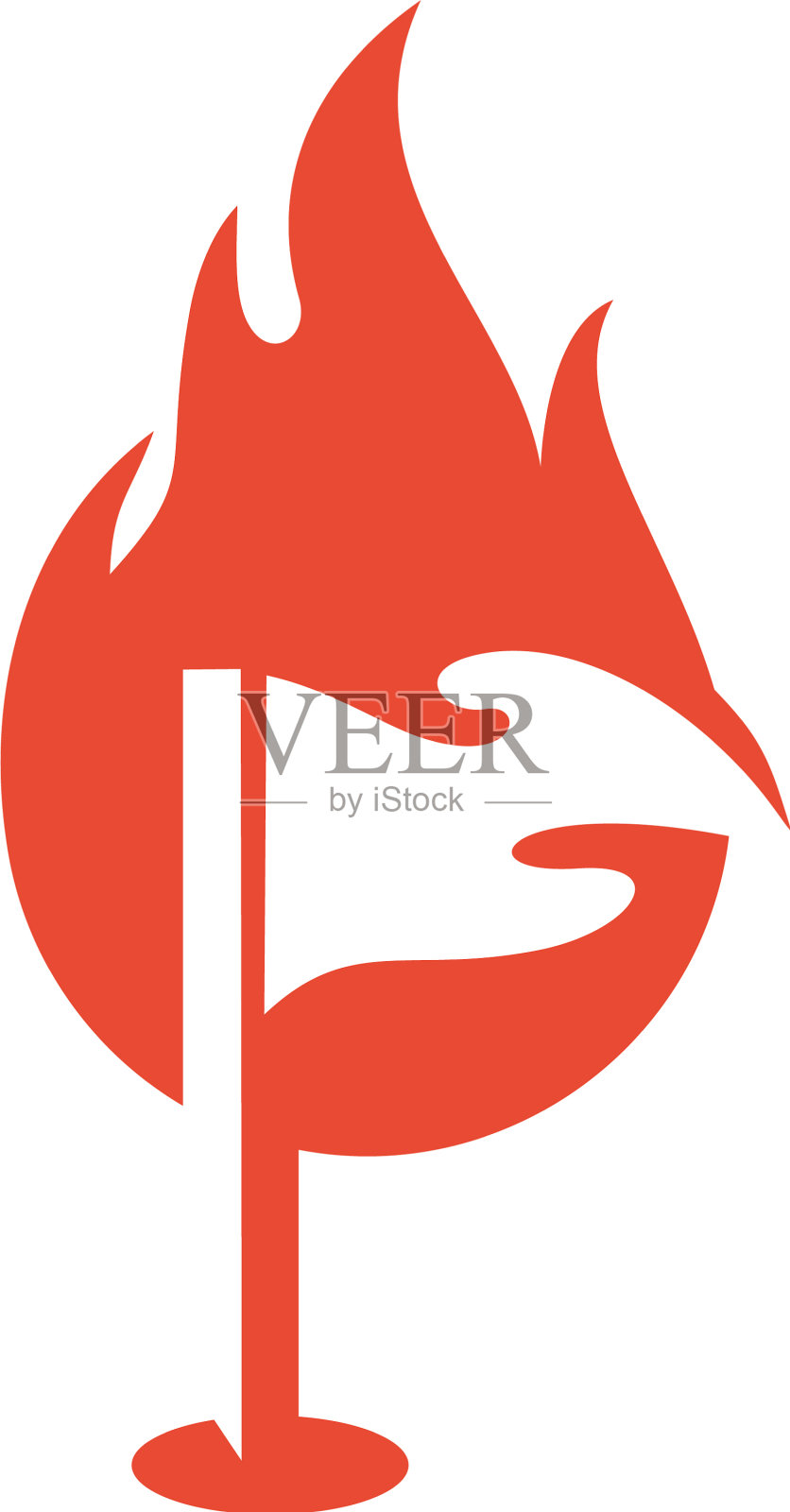 火焰高尔夫标志图标设计图标素材