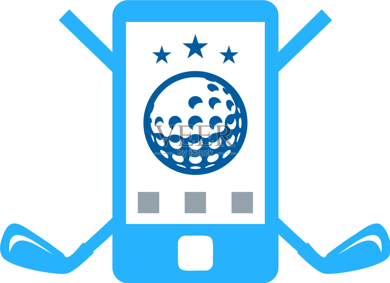 移动高尔夫标志图标设计设计元素图片