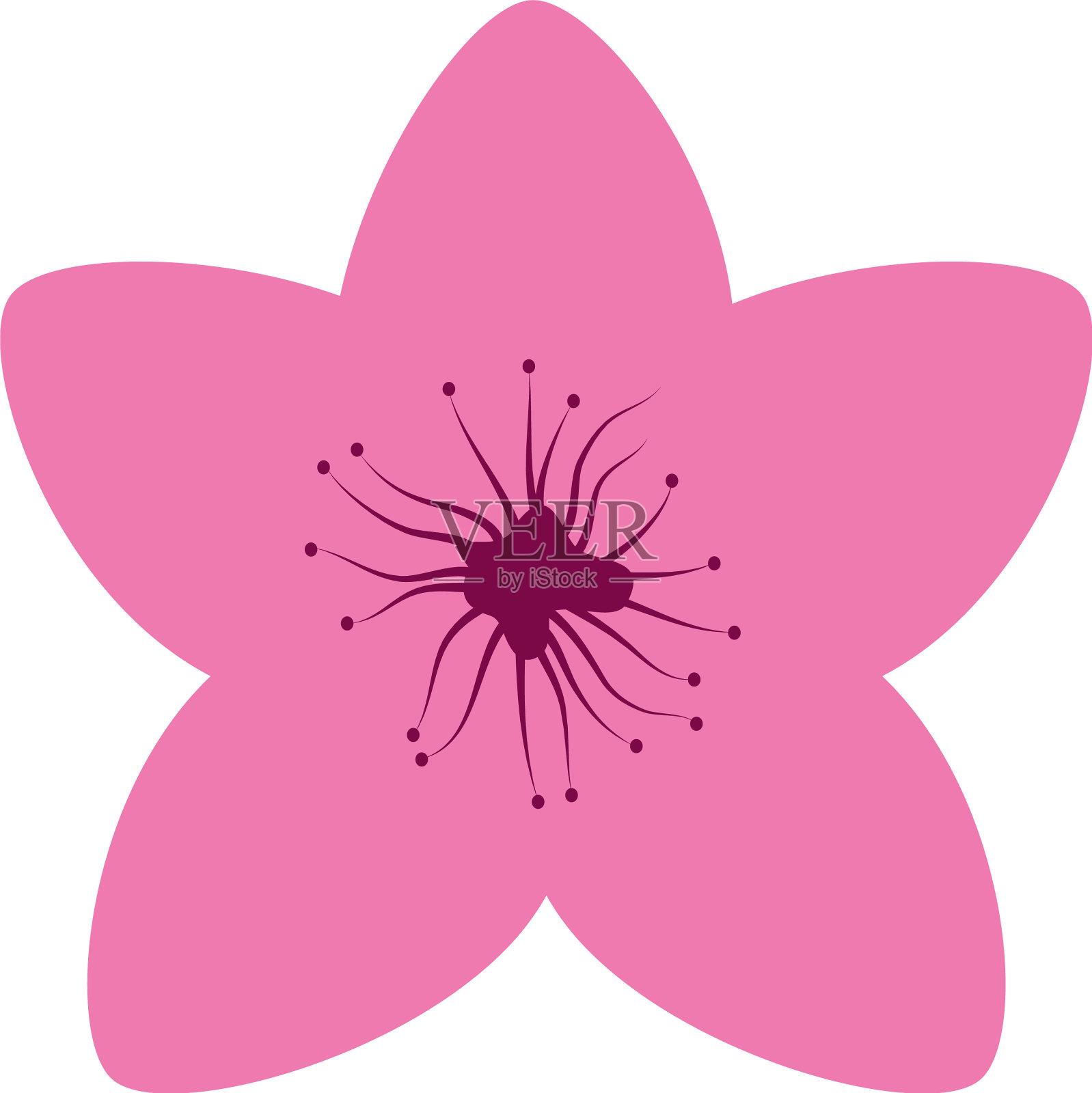 可爱的装饰花卉花园图标设计元素图片