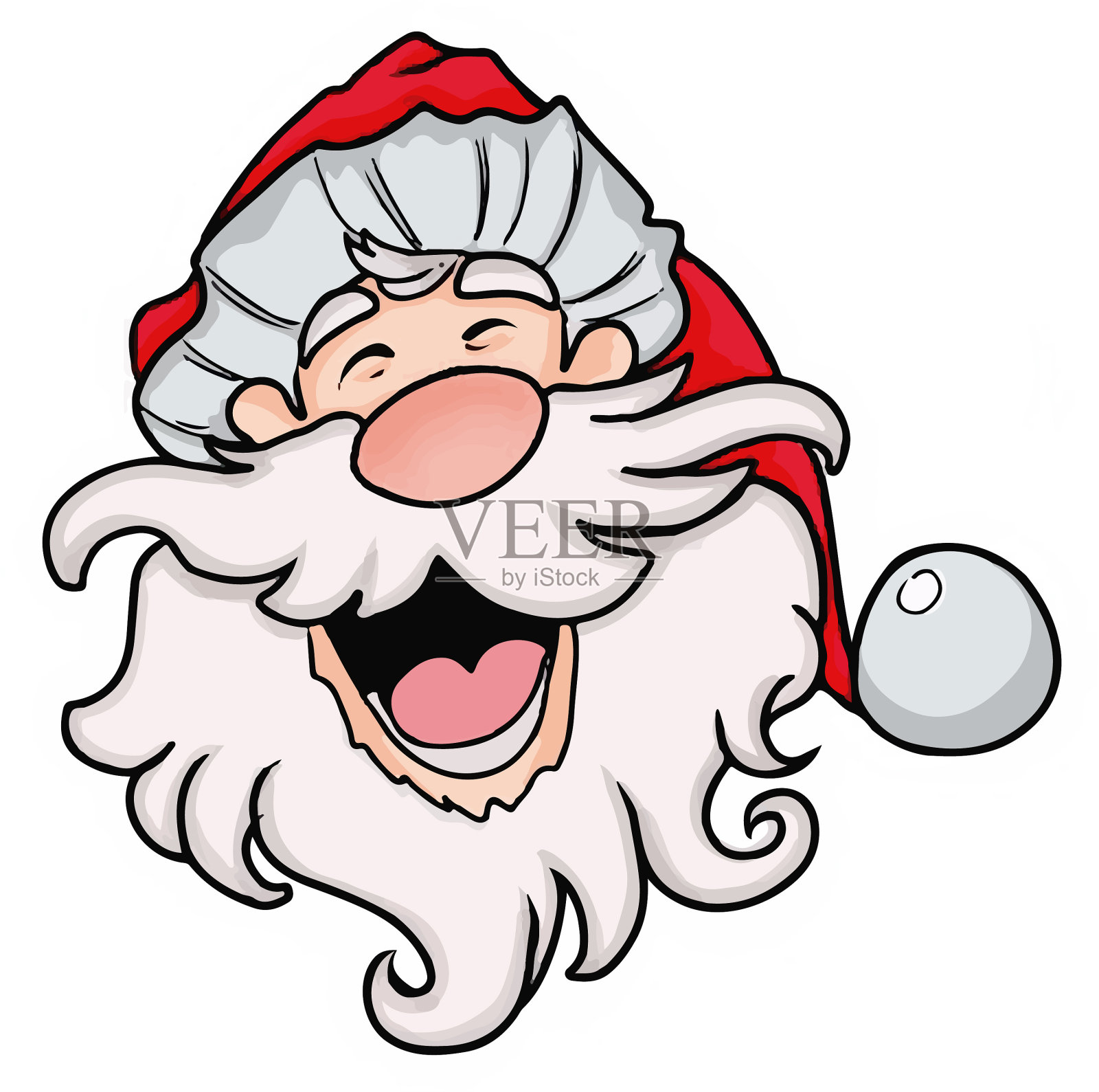 笑着的圣诞老人还是彩色的设计元素图片