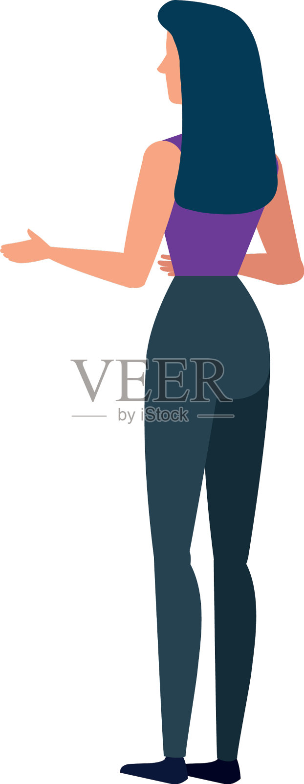 具有都市风格的年轻女子设计元素图片