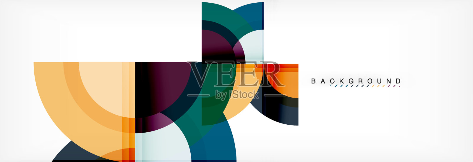 圆形几何抽象背景插画图片素材