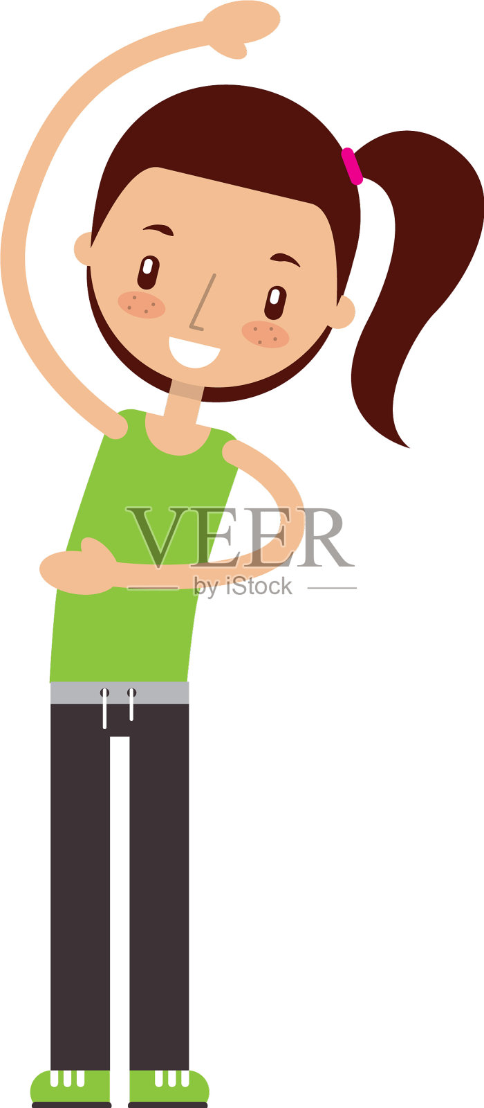 健身女性伸展身体设计元素图片