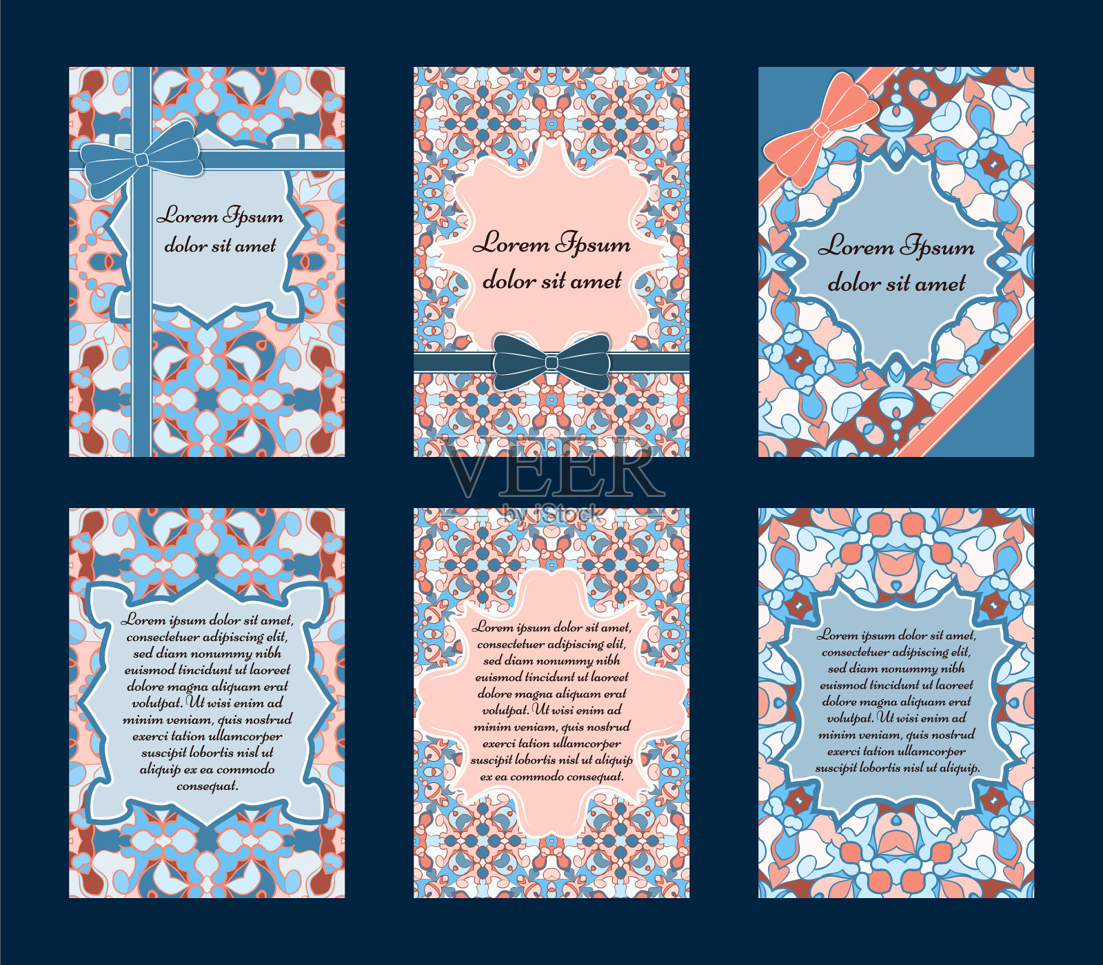 贺卡套装插画图片素材