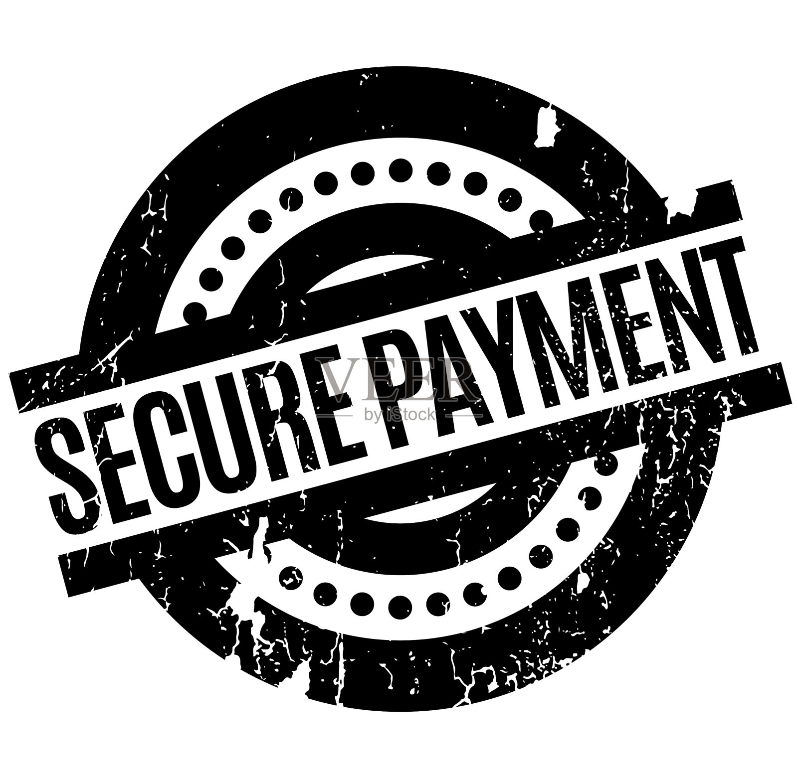 安全支付橡皮图章设计元素图片