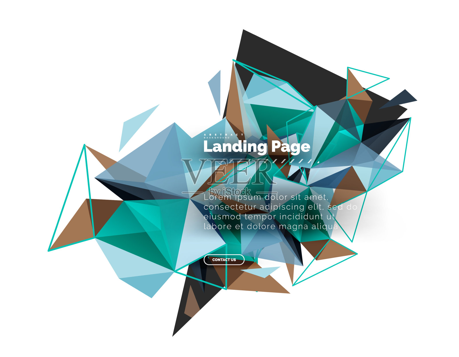 三角形设计抽象背景落地插画图片素材