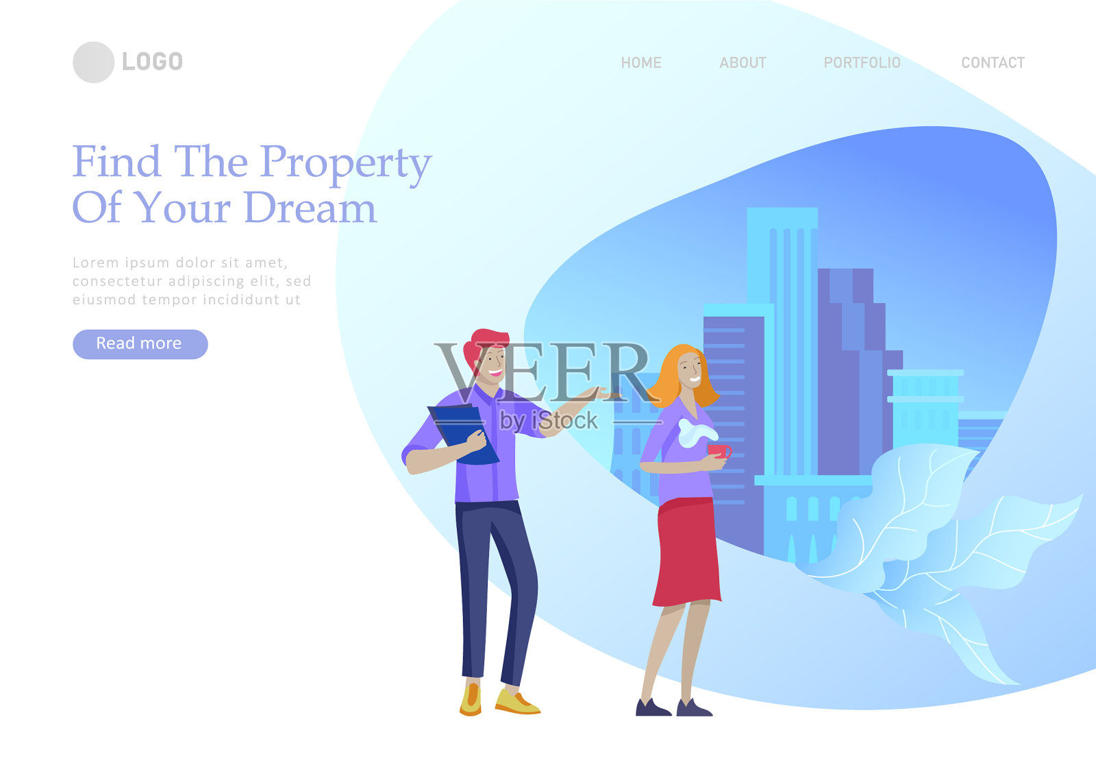 房地产登陆页模板投资设计模板素材