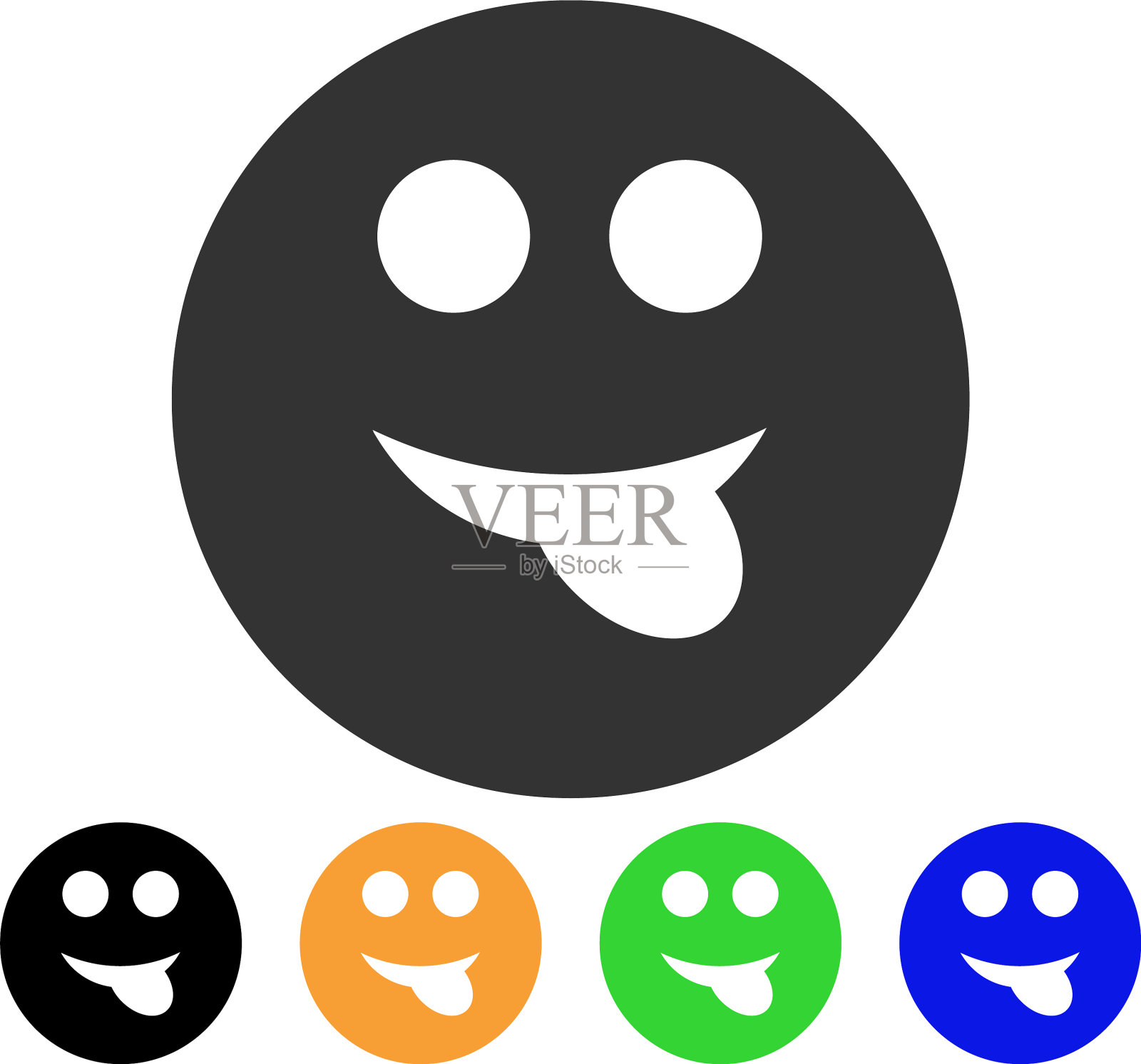 舌头笑脸图标图标素材