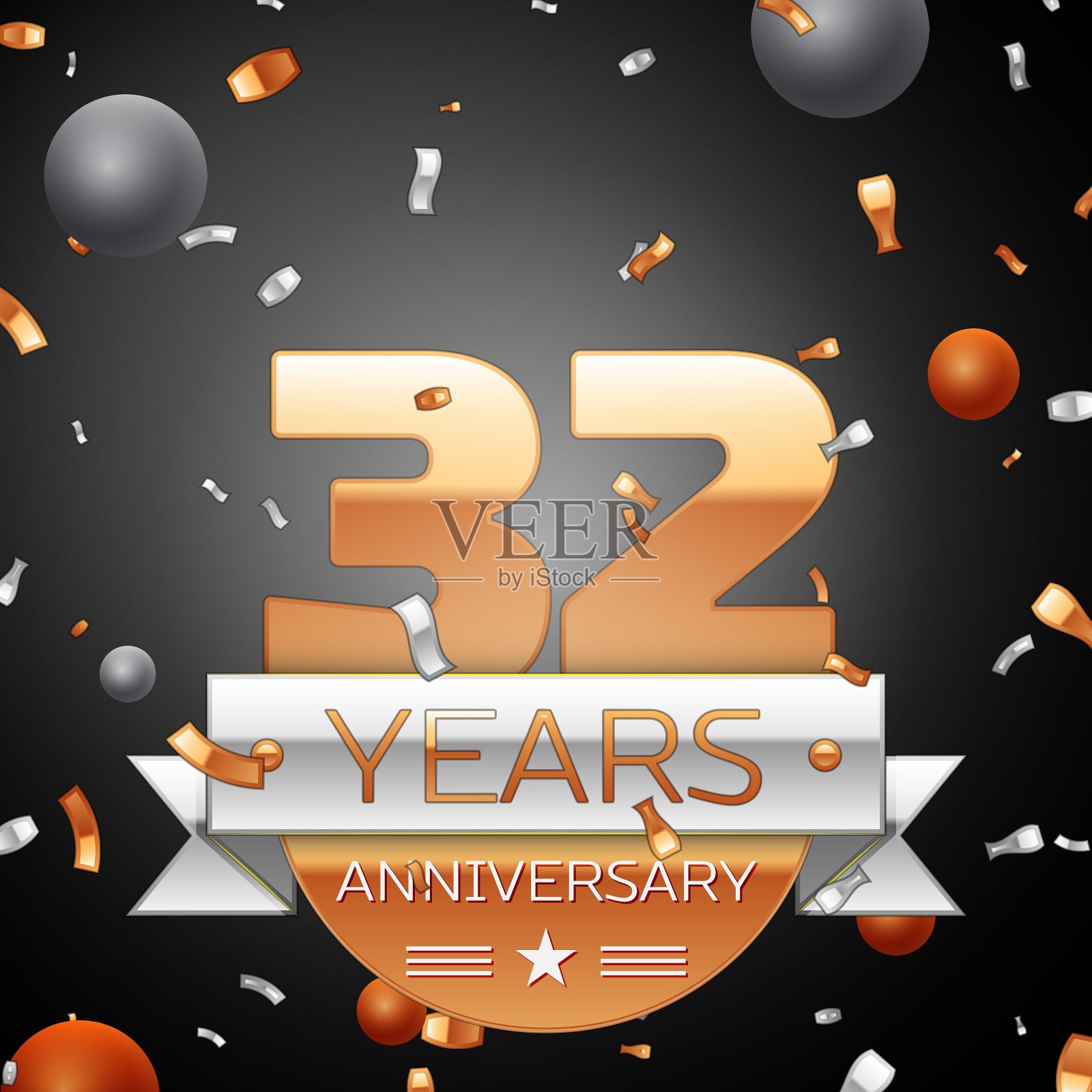 32周年庆典插画图片素材