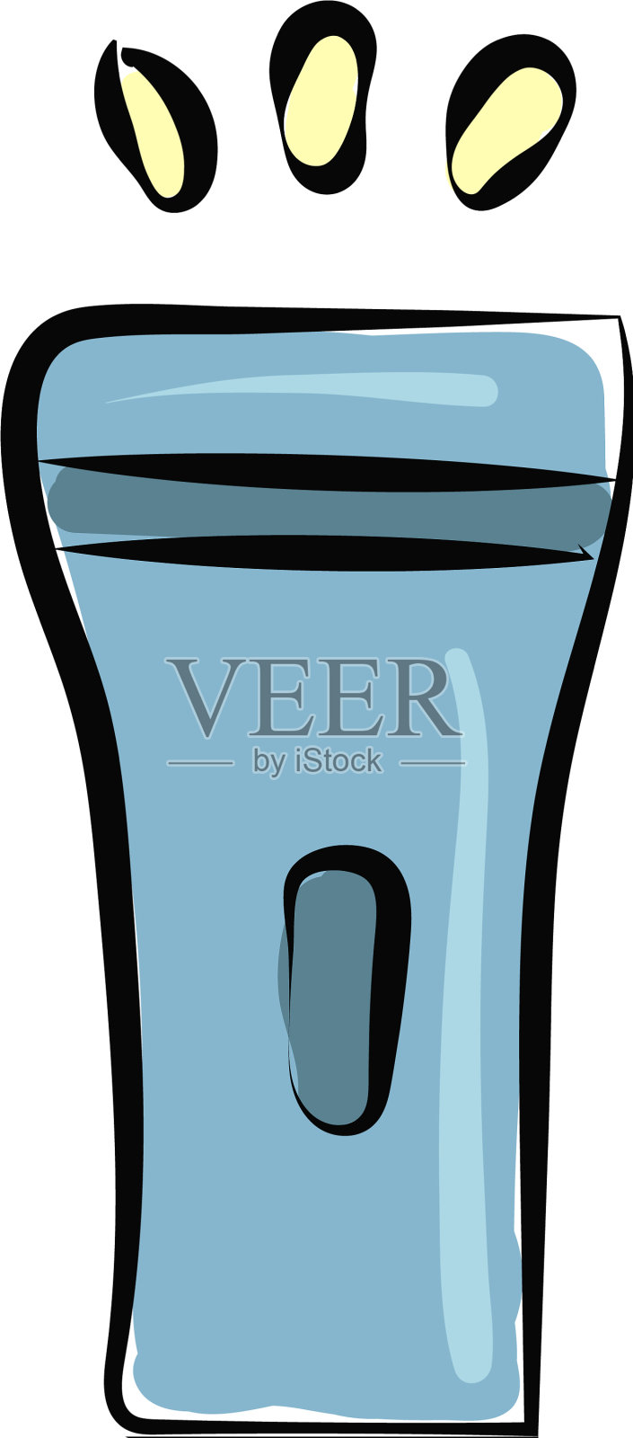 蓝色火炬的光或颜色插画图片素材