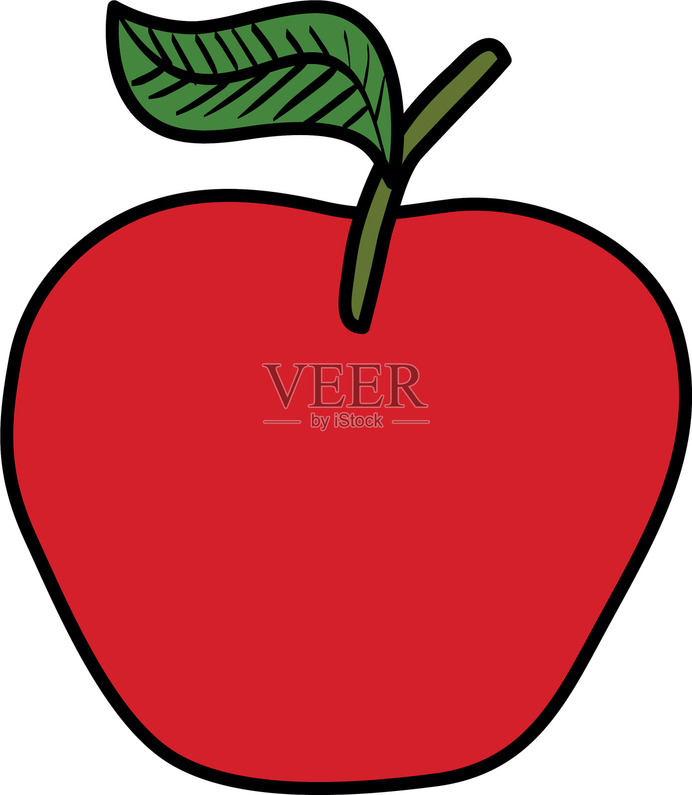 新鲜的苹果水果自然的图标设计元素图片