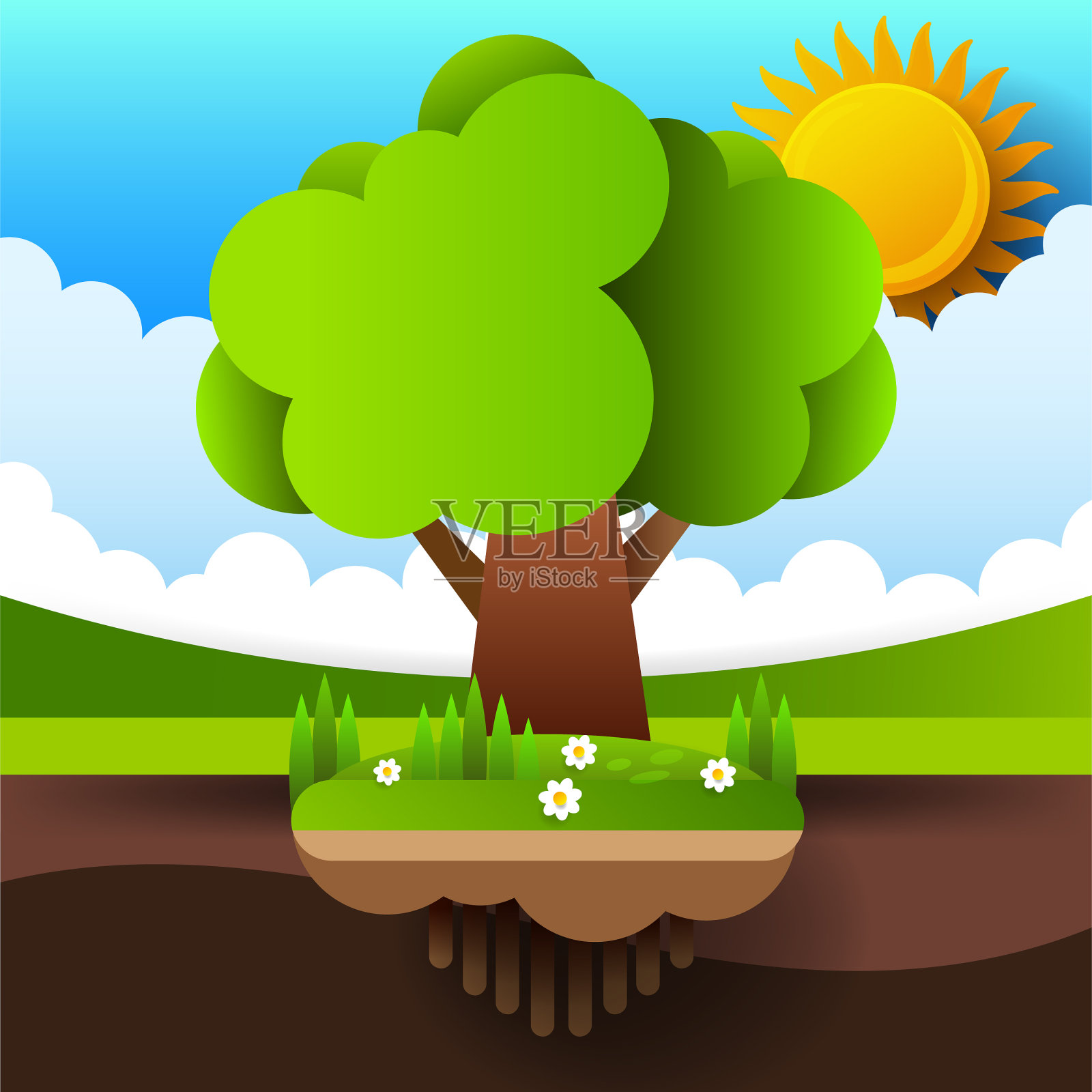 世界环境日卡片或背景插画图片素材