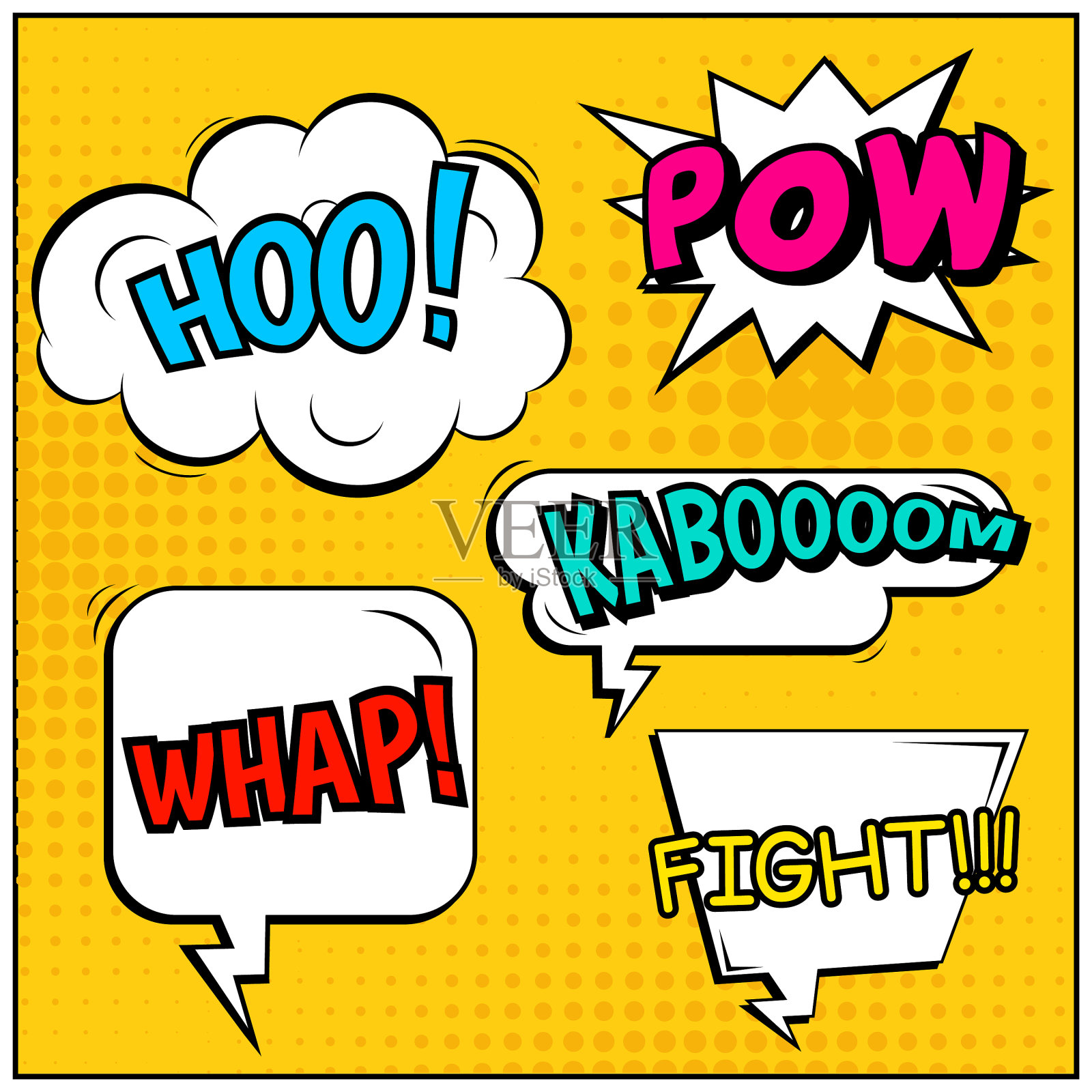 抽象创意概念漫画波普艺术设计元素图片