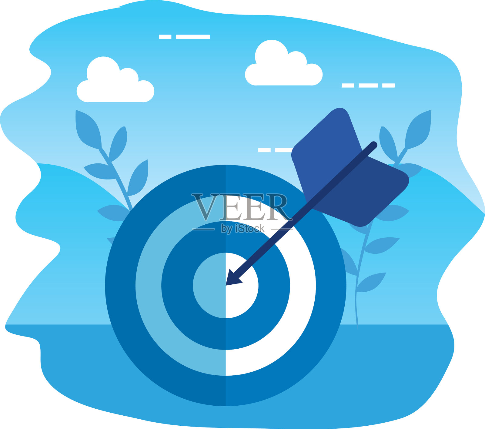 目标箭成功孤立图标设计元素图片