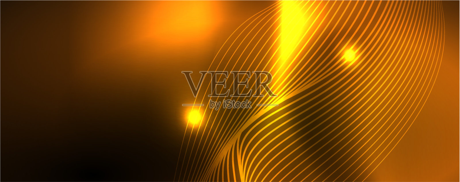 闪亮的霓虹灯线条，科技，魔法，未来插画图片素材