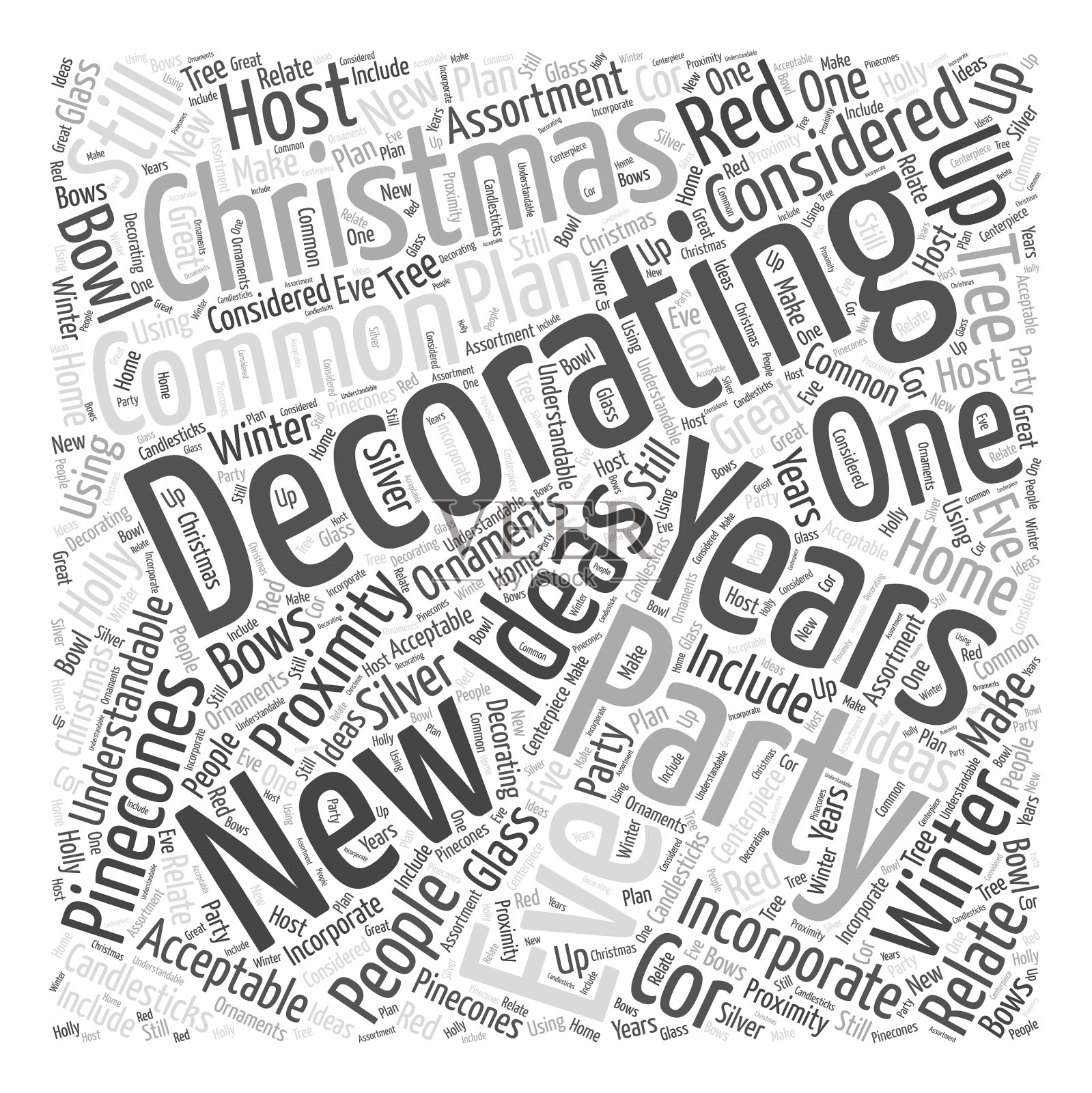 除夕晚会字云装饰设计元素图片