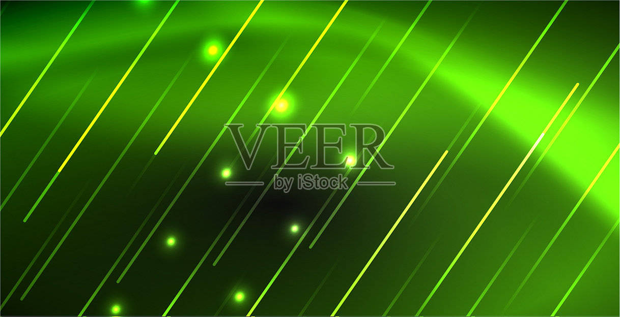 霓虹灯抽象线条插画图片素材