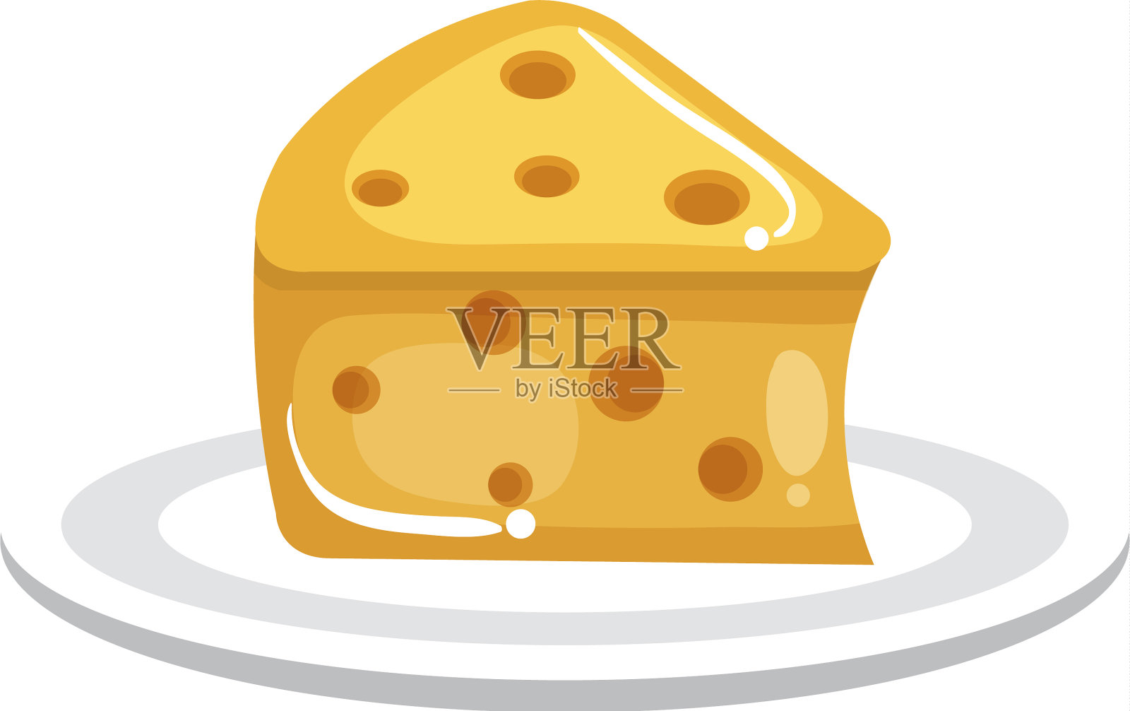 新鲜奶酪片图标设计元素图片