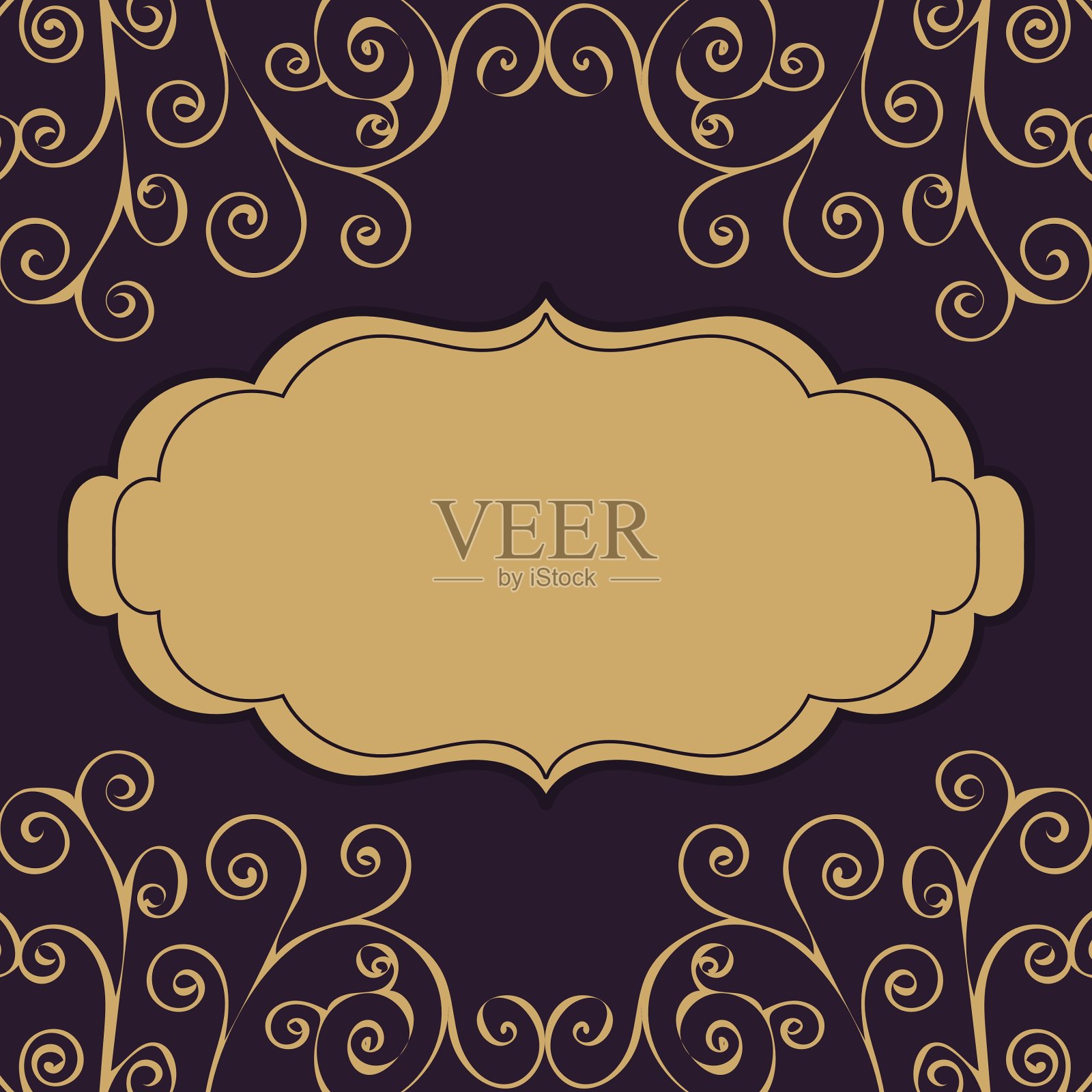 装饰复古图案文字背景插画图片素材