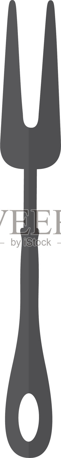 叉子厨房餐具孤立图标设计元素图片