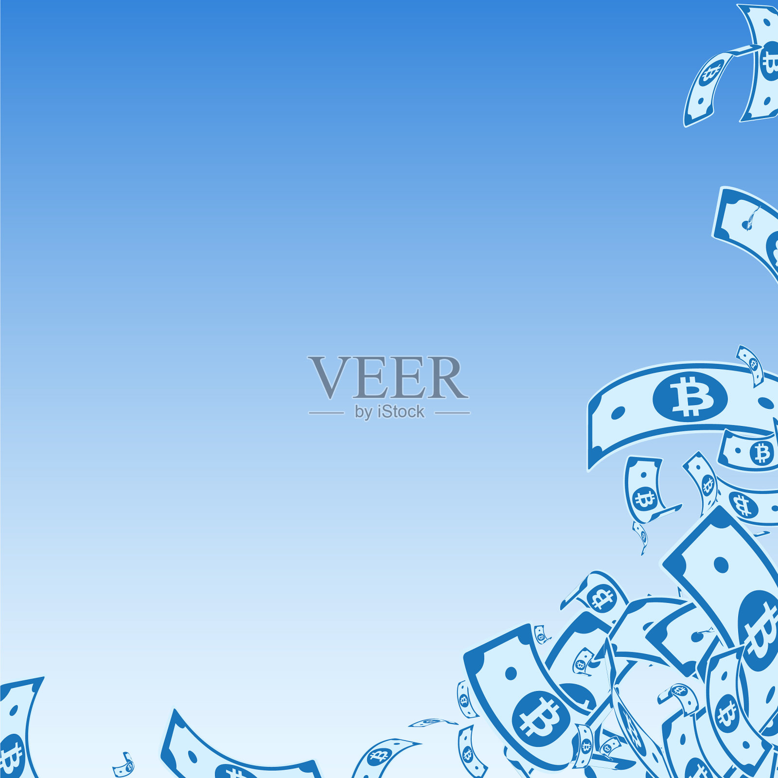 比特币互联网货币注意到混乱的bt插画图片素材