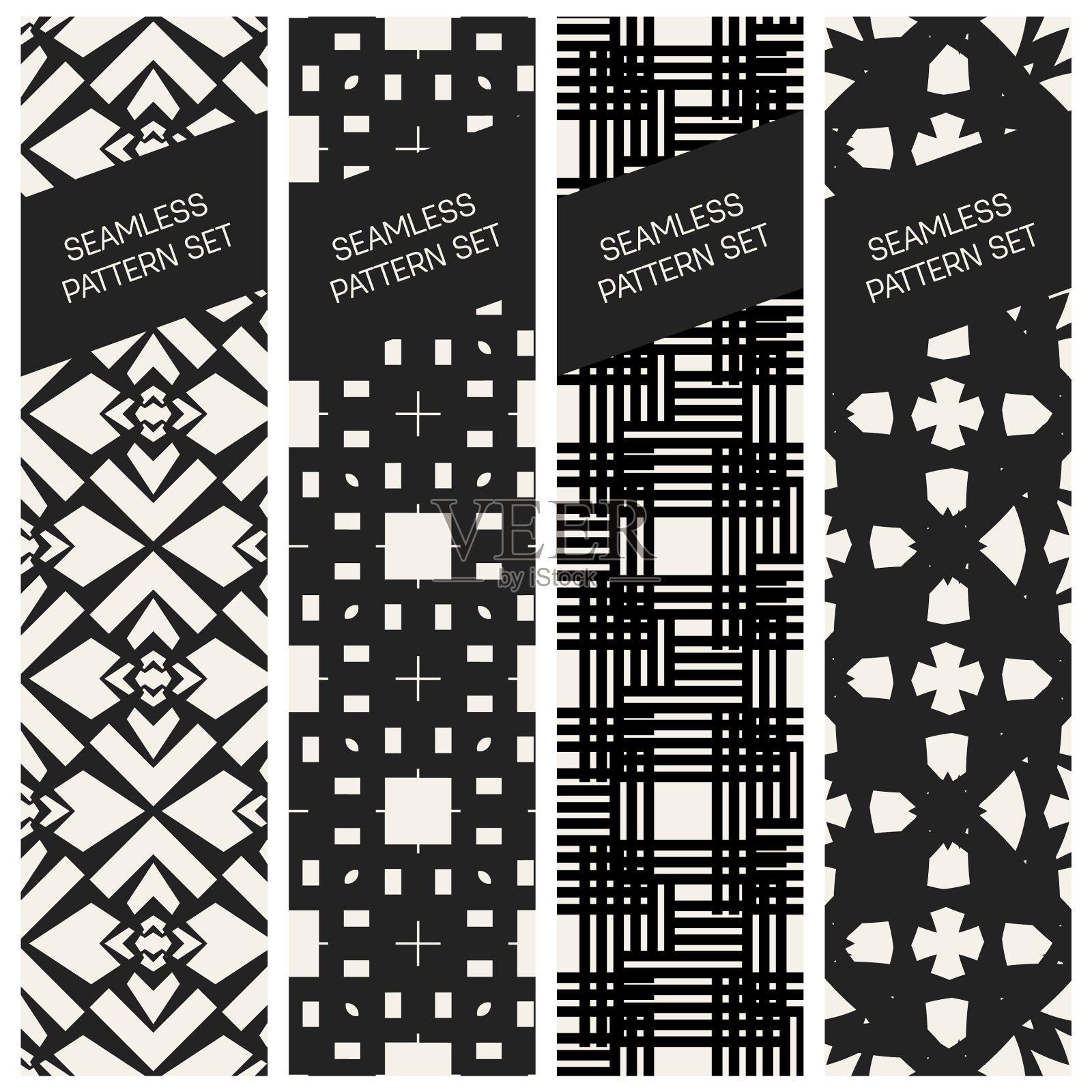 抽象概念单色几何插画图片素材