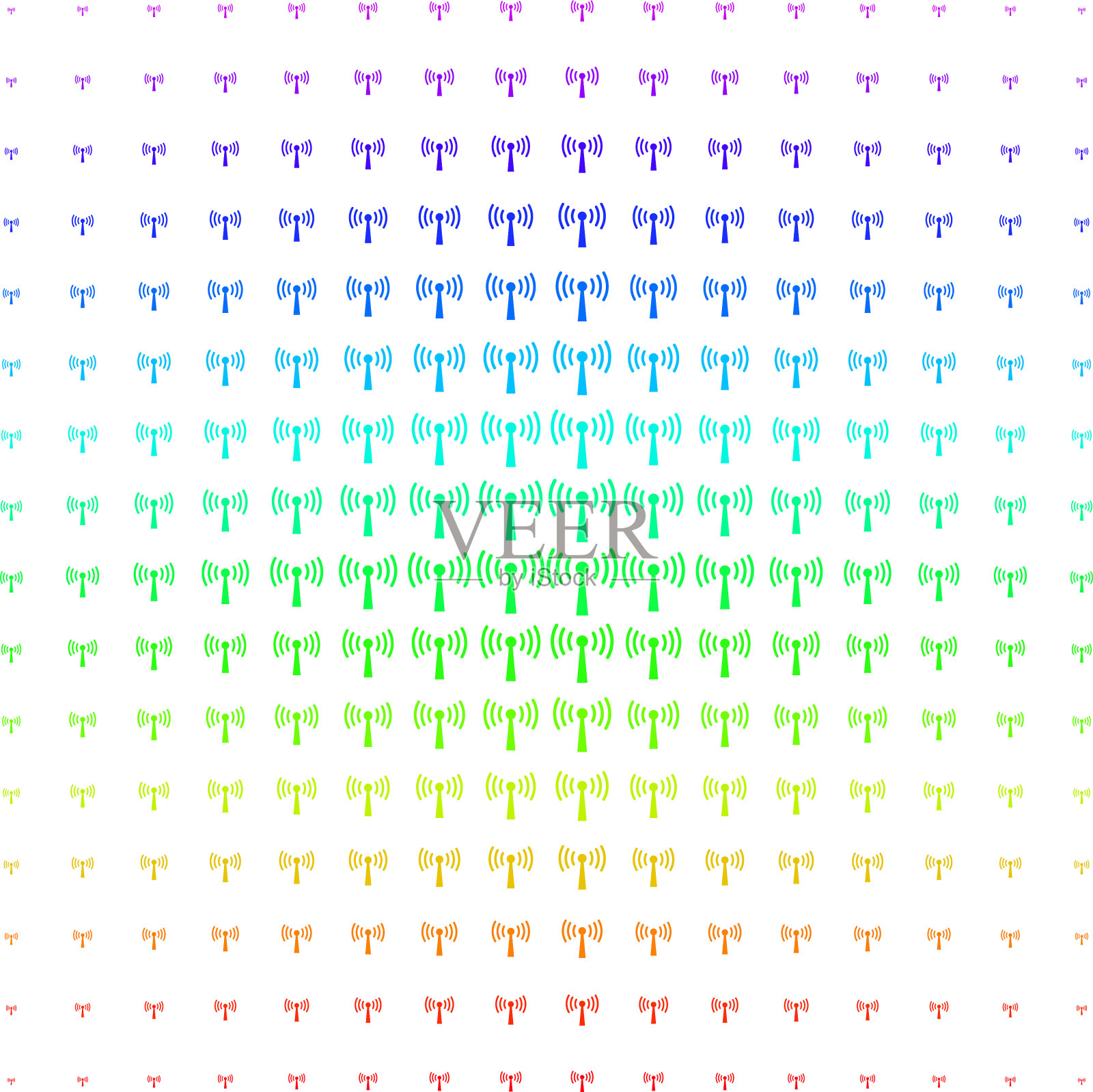 Wi-fi站图标半色调频谱网插画图片素材