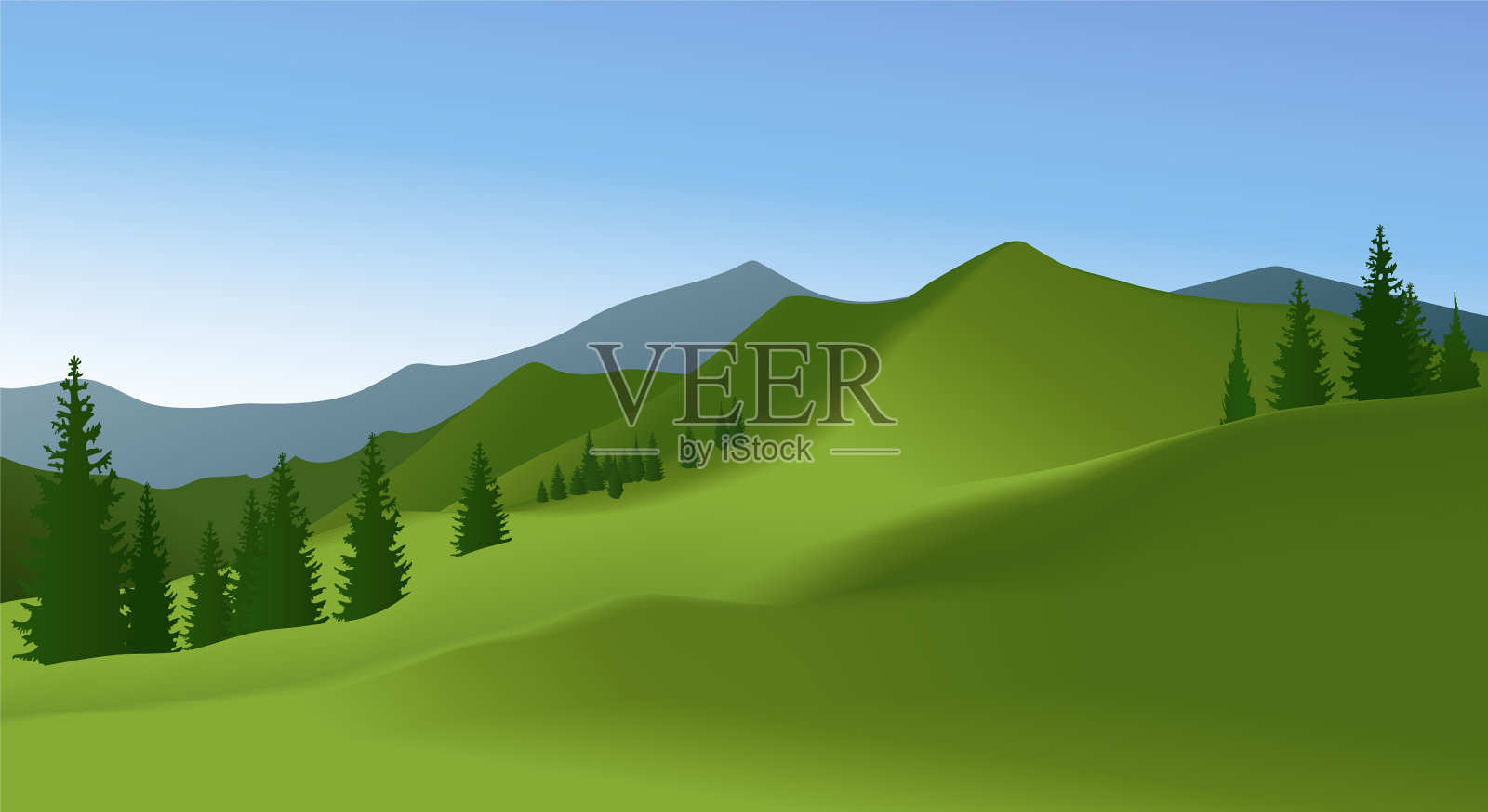 山景观插画图片素材