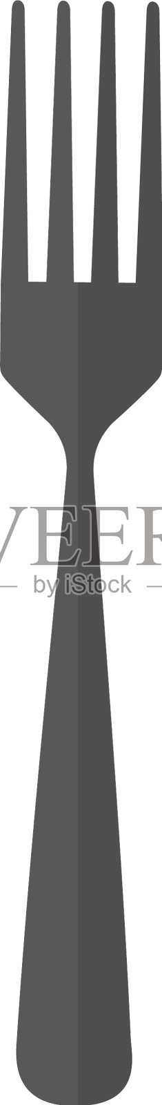 叉子厨房餐具孤立图标设计元素图片