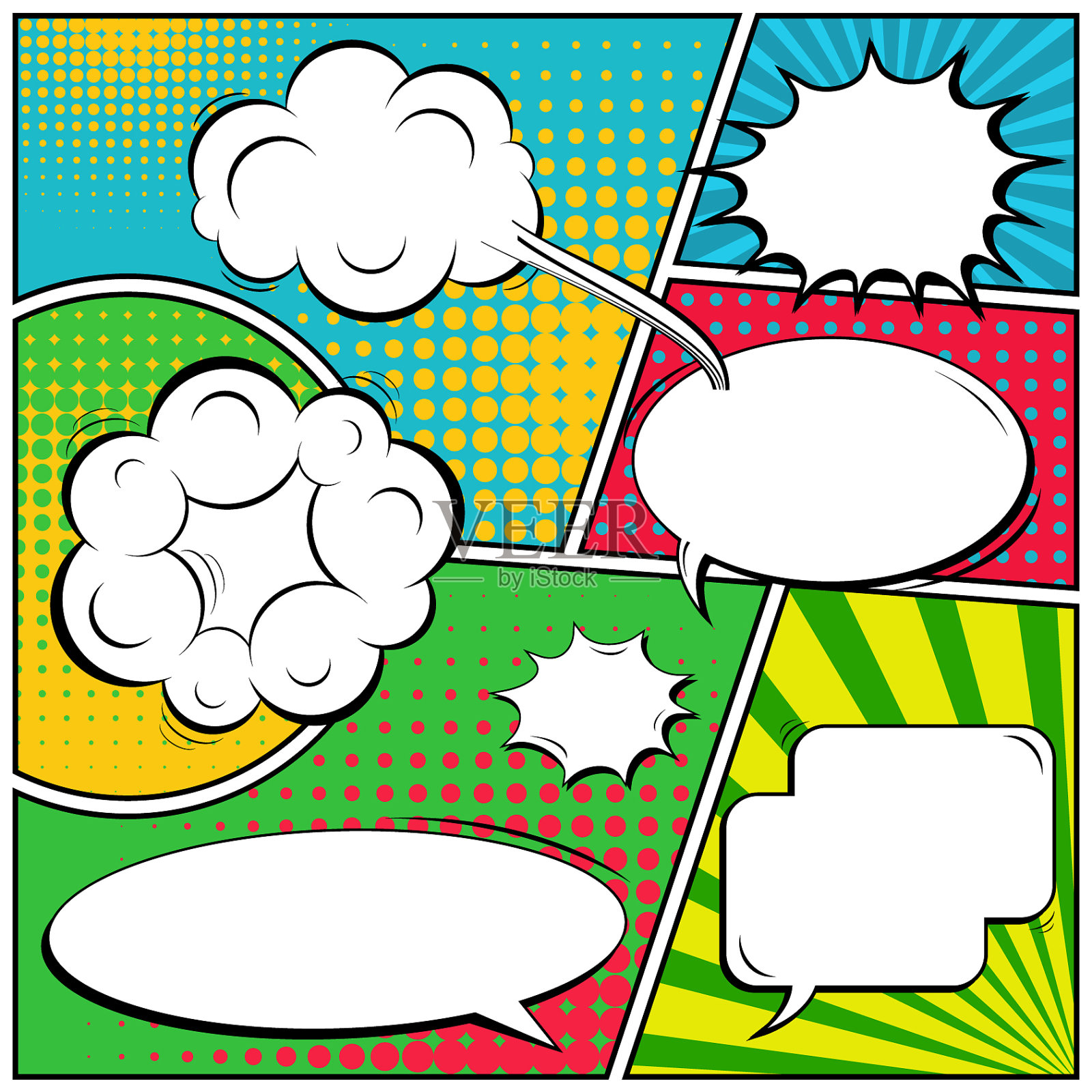 抽象创意概念漫画波普艺术插画图片素材